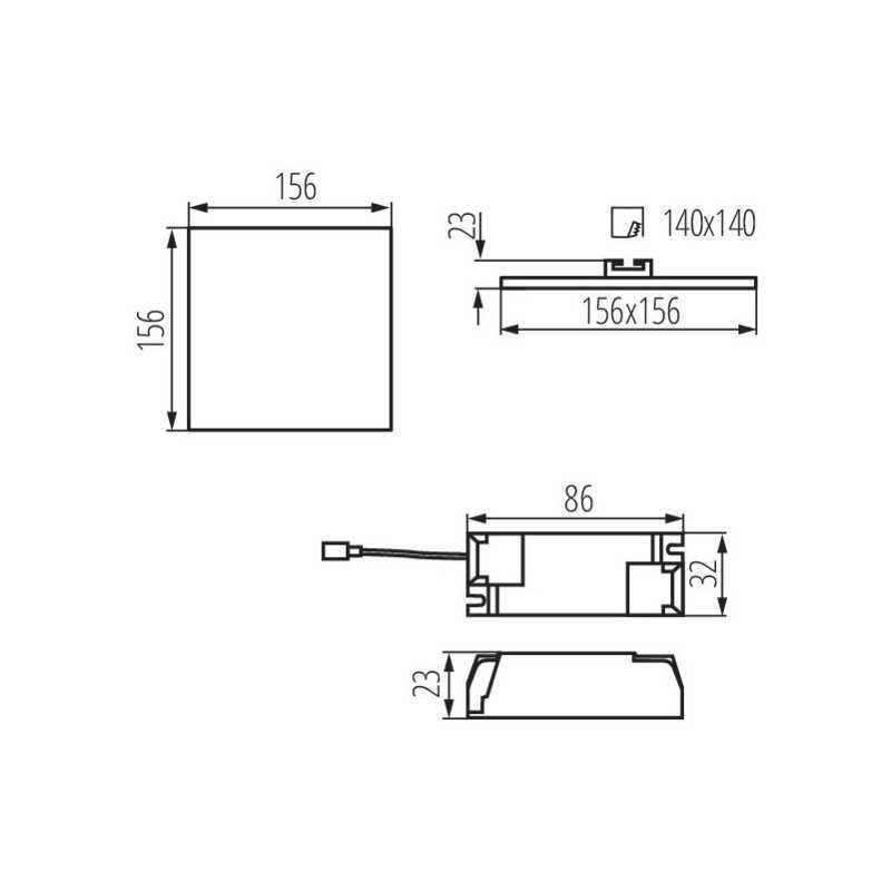 https://design-led.fr/ Downlight led saillie AREL 156x156 mm 14w 4000k 23,00&nbsp;€ 23,00&nbsp;€ 29590