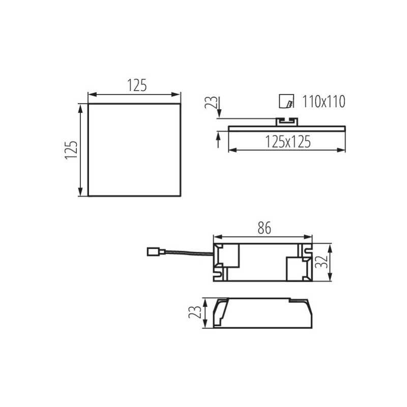 https://design-led.fr/ Downlight led saillie AREL 125x125 mm 10w 4000k 19,40&nbsp;€ 19,40&nbsp;€ 29586