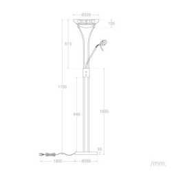 https://design-led.fr/ Lampadaire avec Lecture Métal Ethan argenté 121,30&nbsp;€ 121,30&nbsp;€ C213893
