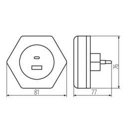 https://design-led.fr/ Veilleuse LED BOLA LED 2xUSB 15w 3000K blanc 16,90&nbsp;€ 16,90&nbsp;€ 37397