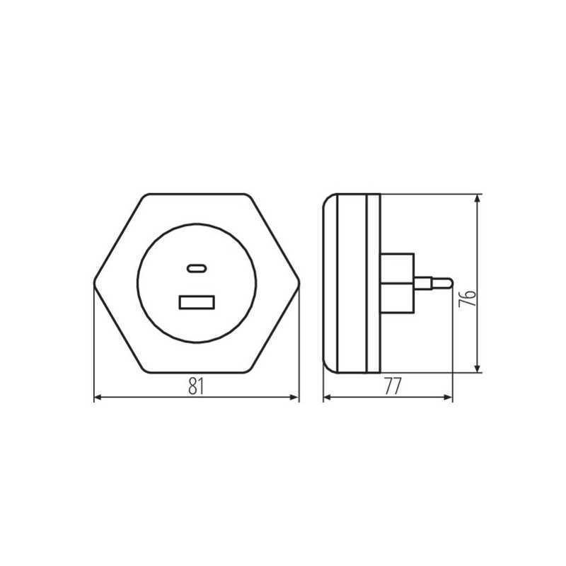 https://design-led.fr/ Veilleuse LED BOLA LED 2xUSB 15w 3000K blanc 16,90&nbsp;€ 16,90&nbsp;€ 37397