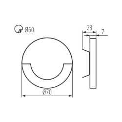 https://design-led.fr/ Luminaire LED pour marches escalier SOLA-LED noir 0.8W 12V 4000K 15,60&nbsp;€ 15,60&nbsp;€ 27558