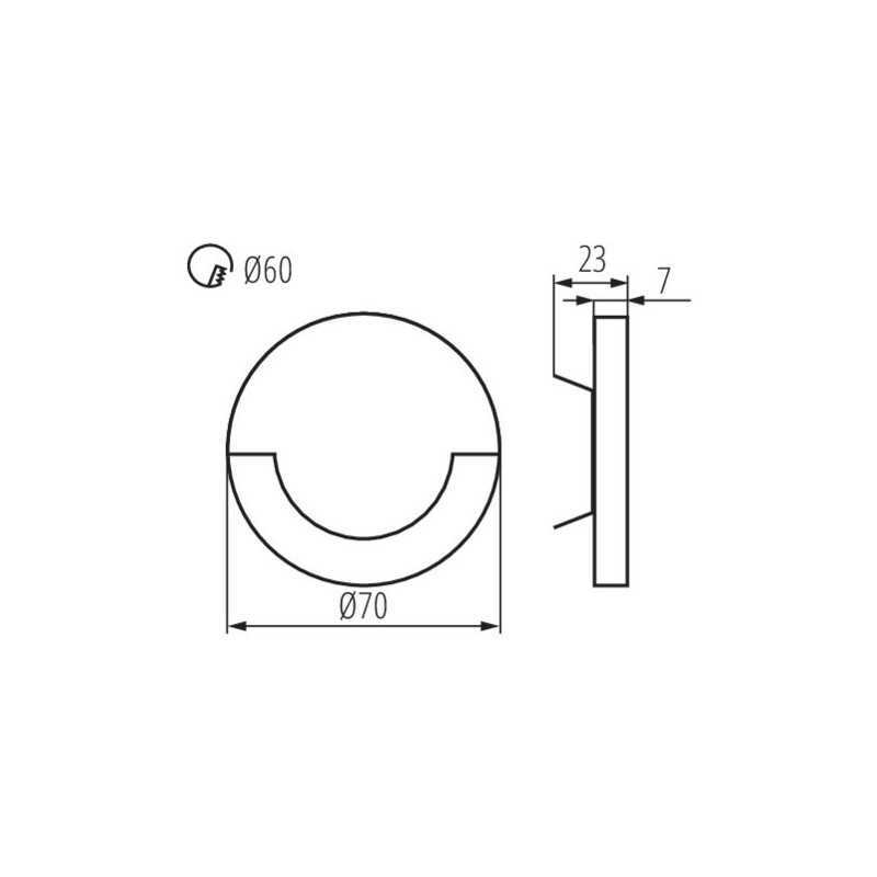 https://design-led.fr/ Luminaire LED pour marches escalier SOLA-LED 0.8W 12V 4000K 15,60&nbsp;€ 15,60&nbsp;€ 32491