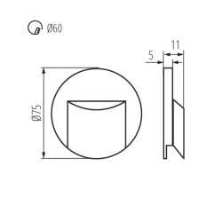 https://design-led.fr/ Luminaire LED pour marches escalier ERINUS-LED R blanc 0.8W 12V 4000K 7,90&nbsp;€ 7,90&nbsp;€ 33323