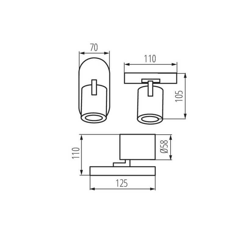 https://design-led.fr/ Luminaire mural ou plafonnier LAURIN 1xGU10 Noir 19,80&nbsp;€ 19,80&nbsp;€ 29121