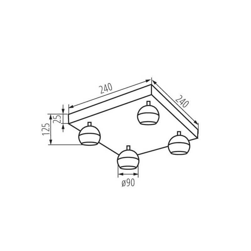 https://design-led.fr/ Luminaire mural ou plafonnier GALOBA 4xGU10 Noir 107,40&nbsp;€ 107,40&nbsp;€ 33679