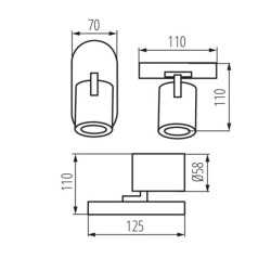 https://design-led.fr/ Luminaire mural ou plafonnier LAURIN 1xGU10 Blanc 19,80&nbsp;€ 19,80&nbsp;€ 29120