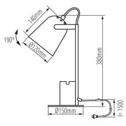https://design-led.fr/ Lampe de bureau RAIBO Blanc 1xE27 52,20&nbsp;€ 52,20&nbsp;€ 36281