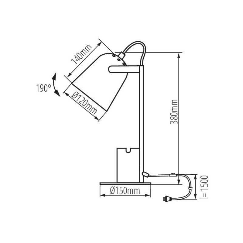 https://design-led.fr/ Lampe de bureau RAIBO Noir 1xE27 52,20&nbsp;€ 52,20&nbsp;€ 36280