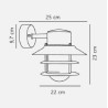 https://design-led.fr/ Blokhus Down Applique murale Acier galvanisé E27 IP54 74,90&nbsp;€ 74,90&nbsp;€ 25051031