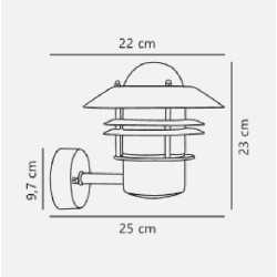 https://design-led.fr/ Blokhus Up Applique murale Acier galvanisé E27 IP54 64,90&nbsp;€ 64,90&nbsp;€ 25011031