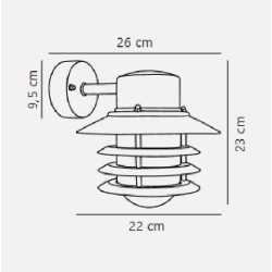 https://design-led.fr/ Vejers Down Applique murale Acier galvanisé E27 IP54 64,90&nbsp;€ 64,90&nbsp;€ 74461031