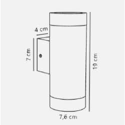 https://design-led.fr/ Tin Maxi Double Applique murale Aluminium 2 x GU10 IP54 59,90&nbsp;€ 59,90&nbsp;€ 21519929