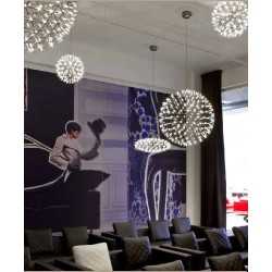 https://design-led.fr/ Lampe Suspendue LED Gloria argenté 28w Ø50 cm 92 leds CCT dimmable 290,00&nbsp;€ 290,00&nbsp;€ A2607