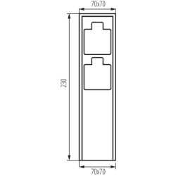 https://design-led.fr/ Poteau de jardin avec prises de courant 230 V DASTO 23 cm 45,20&nbsp;€ 45,20&nbsp;€ 36585