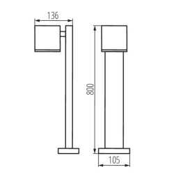 https://design-led.fr/ Luminaire extérieur avec source remplaçable 1 x GU10 GORI 80cm 70,70&nbsp;€ 70,70&nbsp;€ 29003