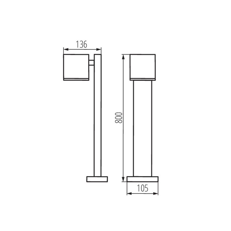 https://design-led.fr/ Luminaire extérieur avec source remplaçable 1 x GU10 GORI 80cm 70,70&nbsp;€ 70,70&nbsp;€ 29003