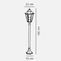 https://design-led.fr/ Cardiff Potelet Noir E27 IP44 54,90&nbsp;€ 54,90&nbsp;€ 74398003
