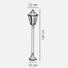 https://design-led.fr/ Cardiff Potelet Noir E27 IP44 54,90&nbsp;€ 54,90&nbsp;€ 74398003