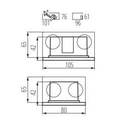 https://design-led.fr/ Luminaire encastrable GLASI 3W blanc 105 x 82 mm 3000K IP44 20,60&nbsp;€ 20,60&nbsp;€ 33690