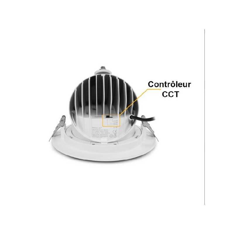https://design-led.fr/ Spot LED Escargot BOUTICA Rond Inclinable et Orientable Blanc 38W CCT GARANTIE 5 ANS 118,20&nbsp;€ 118,20...