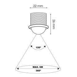 https://design-led.fr/ Détecteur de Mouvement Mini Pir 360º détecteur à encastré 16,80&nbsp;€ 16,80&nbsp;€ LM9014
