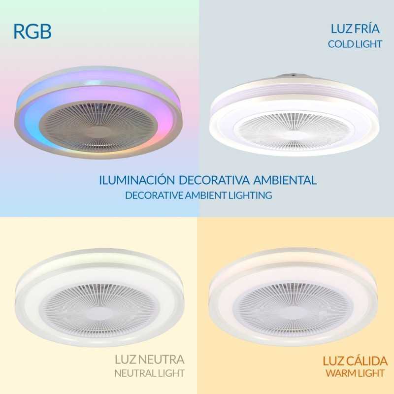 https://design-led.fr/ Ventilateur de Plafond à Led Colours Cct+ Rgbic 50cm 190,70&nbsp;€ 190,70&nbsp;€ LM8830