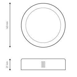 https://design-led.fr/ Plafonnier LED Saillie Rond Ø163 12w 4500k 9,90&nbsp;€ 9,90&nbsp;€ LM5241