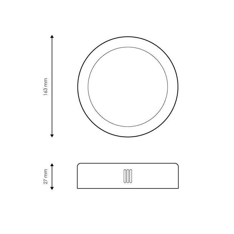 https://design-led.fr/ Plafonnier LED Saillie Rond Ø163 12w 4500k 9,90&nbsp;€ 9,90&nbsp;€ LM5241