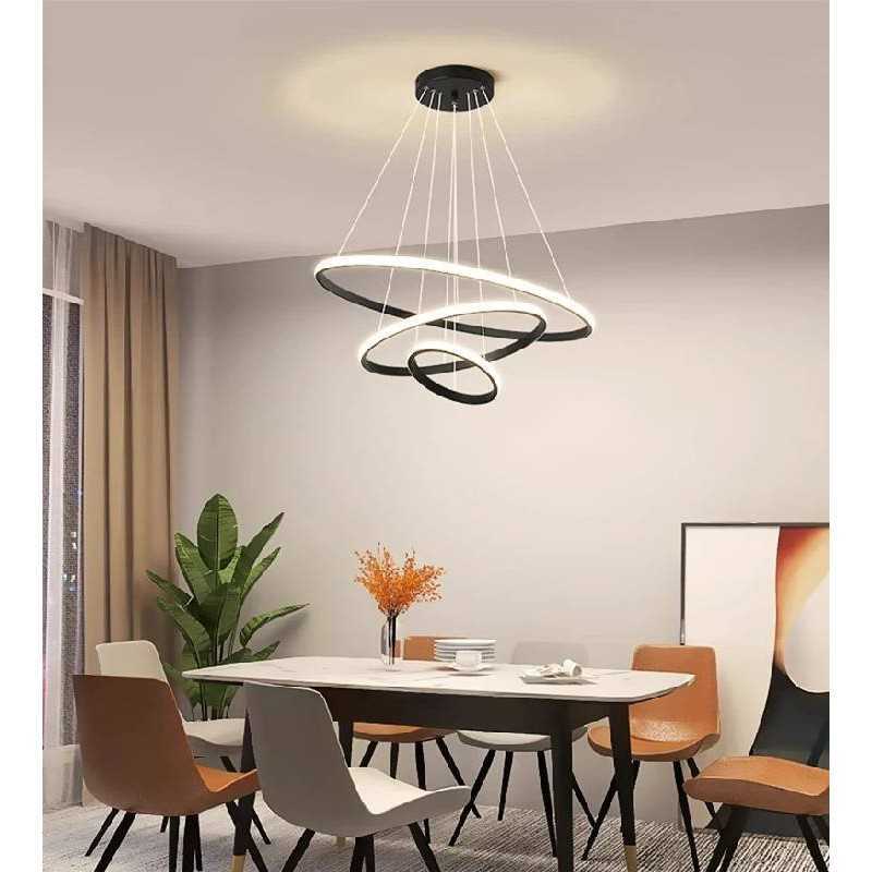 https://design-led.fr/ Lampe Suspendue Tringhs noir 3 anneaux 76w CTT dimmable par télécommande 178,50&nbsp;€ 178,50&nbsp;€ A2617