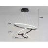 https://design-led.fr/ Lampe Suspendue Tringhs noir 3 anneaux 76w CTT dimmable par télécommande 178,50&nbsp;€ 178,50&nbsp;€ A2617