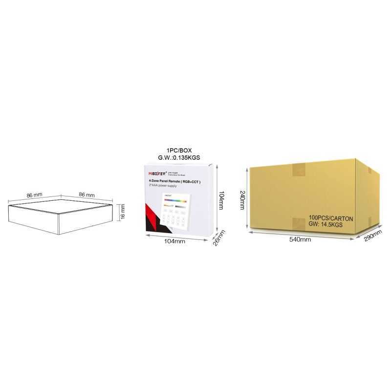 https://design-led.fr/ Contrôleur LED RGB&CCT tactile Blanc sans fil 4 zones 26,50&nbsp;€ 26,50&nbsp;€ FUTB4W