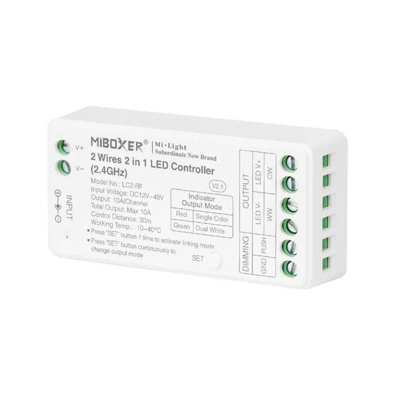 https://design-led.fr/ Contrôleur LED Miboxer 2 fils 2 en 1 2,4 GHz 12-48V DC (LC2-RF) 22,30&nbsp;€ 22,30&nbsp;€ LC2RF
