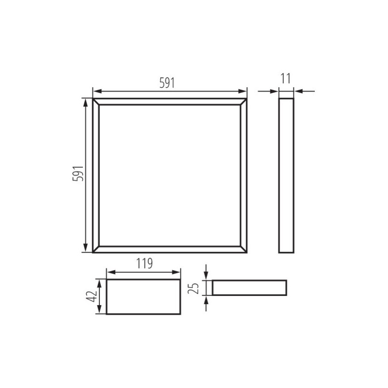 https://design-led.fr/ Panneau Led Cadre LED 595X595 AVAR N 32W 4000k 38,90&nbsp;€ 38,90&nbsp;€ 26788