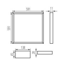 https://design-led.fr/ Panneau Led Cadre LED 595X595 AVAR 32W CCT 3000/4000/6500K 38,00&nbsp;€ 38,00&nbsp;€ 26779