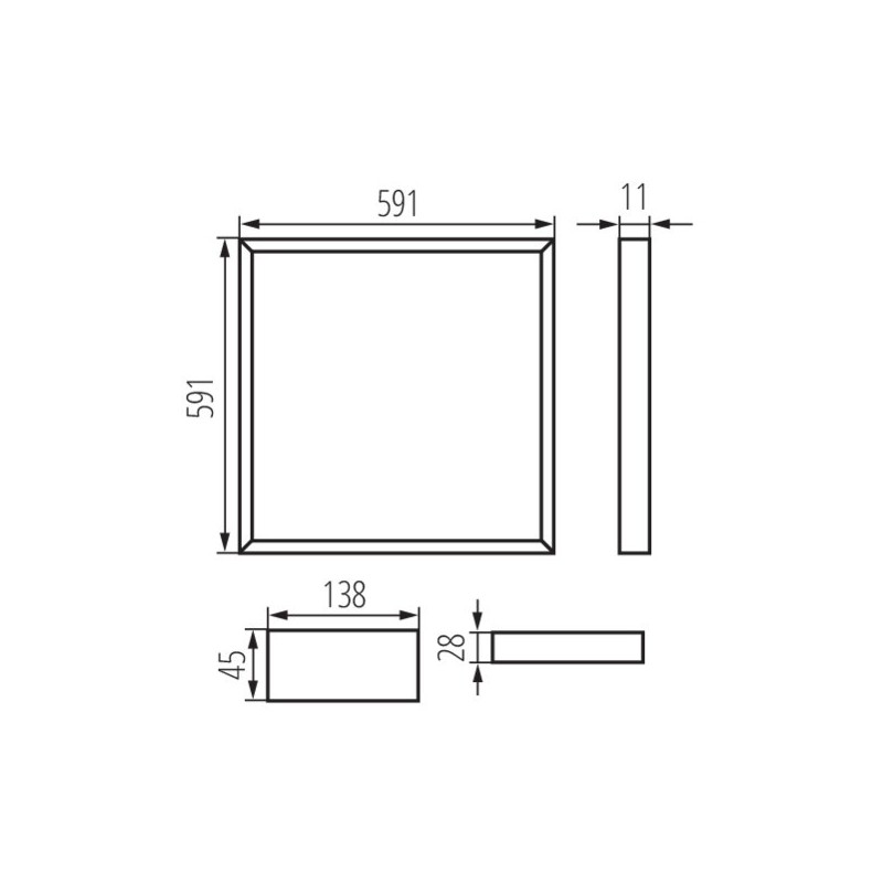 https://design-led.fr/ Panneau Led Cadre LED 595X595 AVAR 32W CCT 3000/4000/6500K 38,00&nbsp;€ 38,00&nbsp;€ 26779