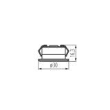 Luminaire LED intégré 12V 1W IMBER Ø30 mm IP65 4000K Blanc